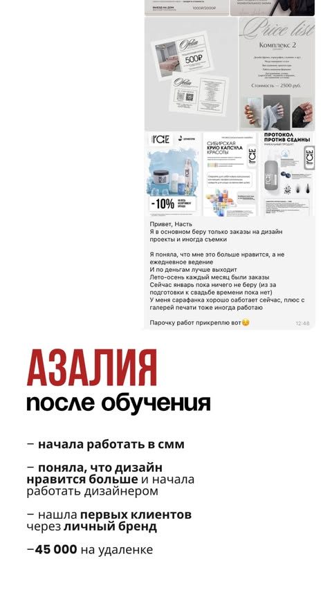 Азалия после обучения